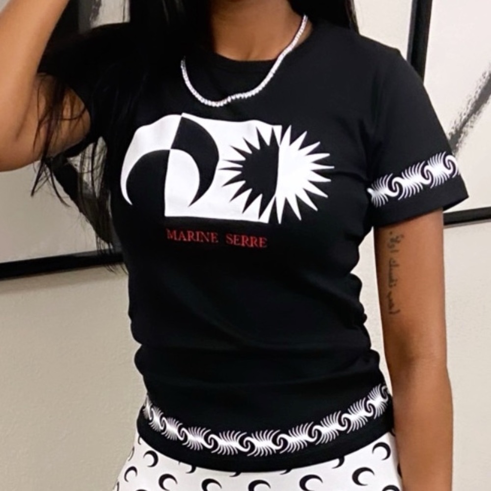 Marine Serre XS Tribals print short-sleeve T-shirt